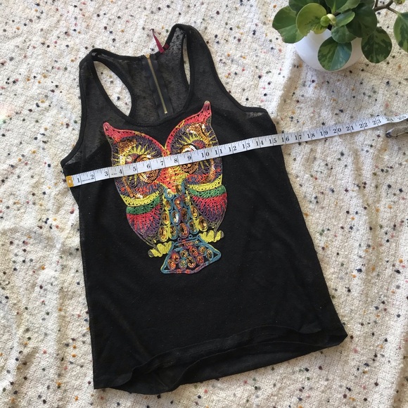 Sequinned owl tank top - Picture 7 of 8